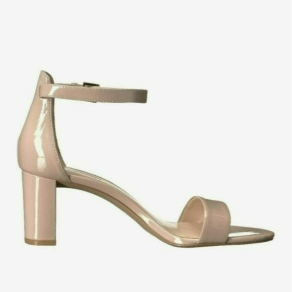 Nine West Pruce Ankle Strap Block Heel Sandals -Natural - Picture 3 of 11